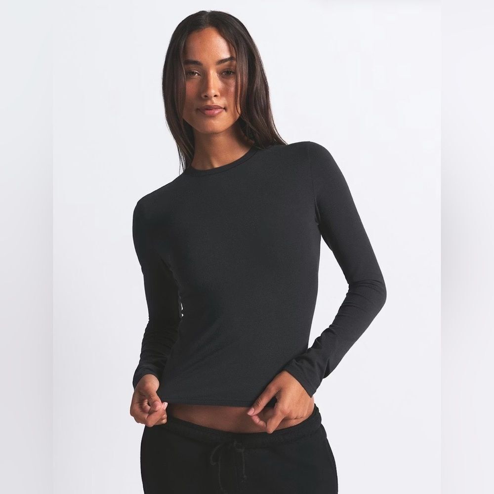 Skims Cotton Jersey Long Sleeve T-shirt  XS NWT